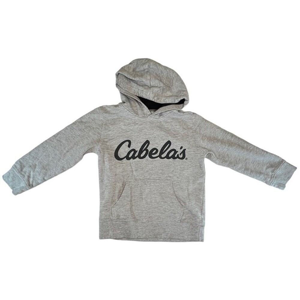 Boys Heather Gray Cabela's Promo Hoodie size S 5/6